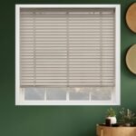 50mm Kurdelalı Ahşap Jaluzi Perde - Bej