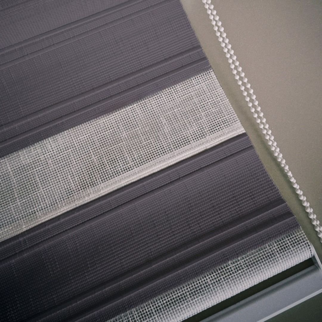 77000-4.jpg Keten Zebra Perde - Antrasit - Görsel 1