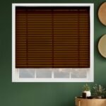 50mm Kurdelalı Ahşap Jaluzi Perde - Ceviz