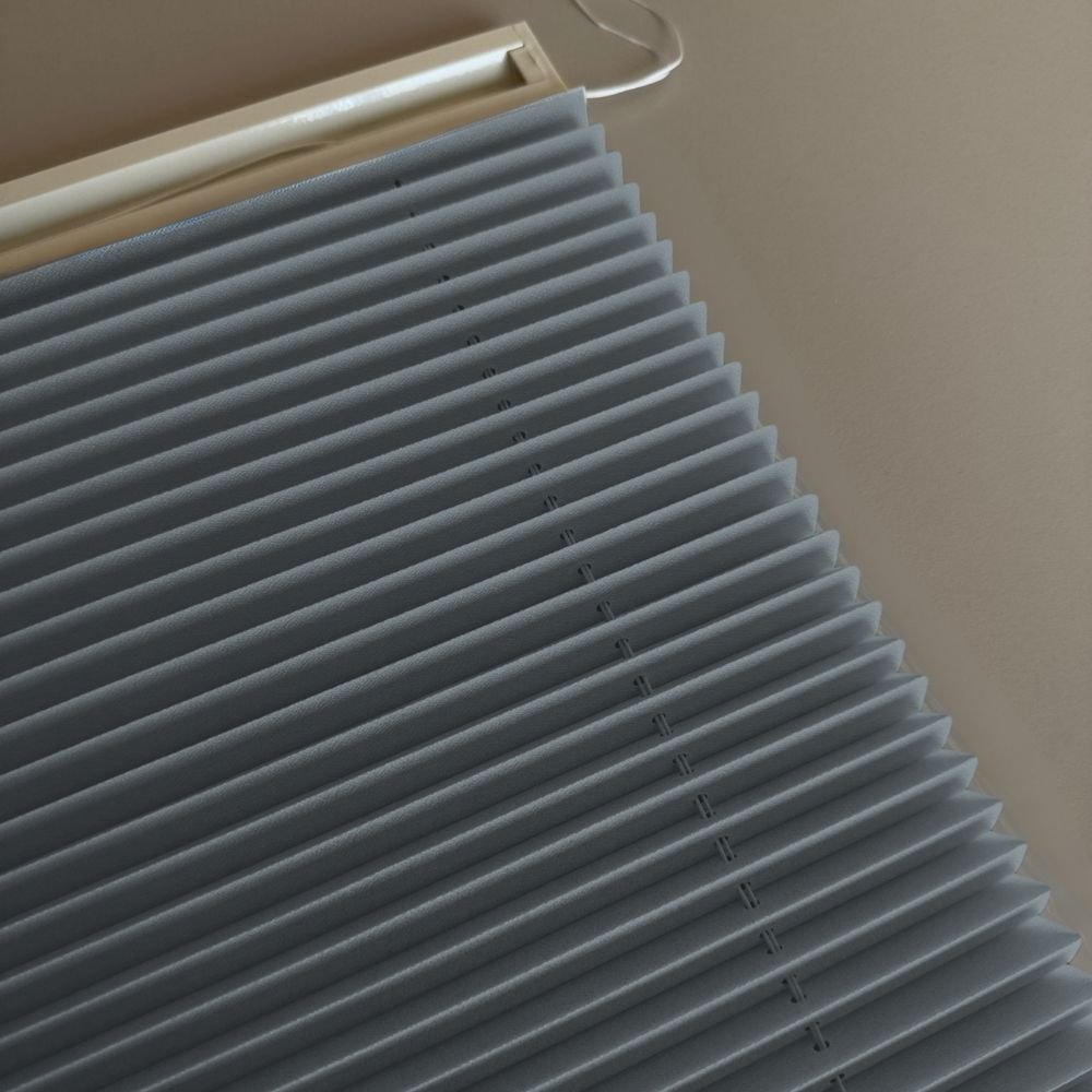 plain-006-1.jpg Plicell Plain Cam Balkon Plise Perde - Koyu Gri - Görsel 1